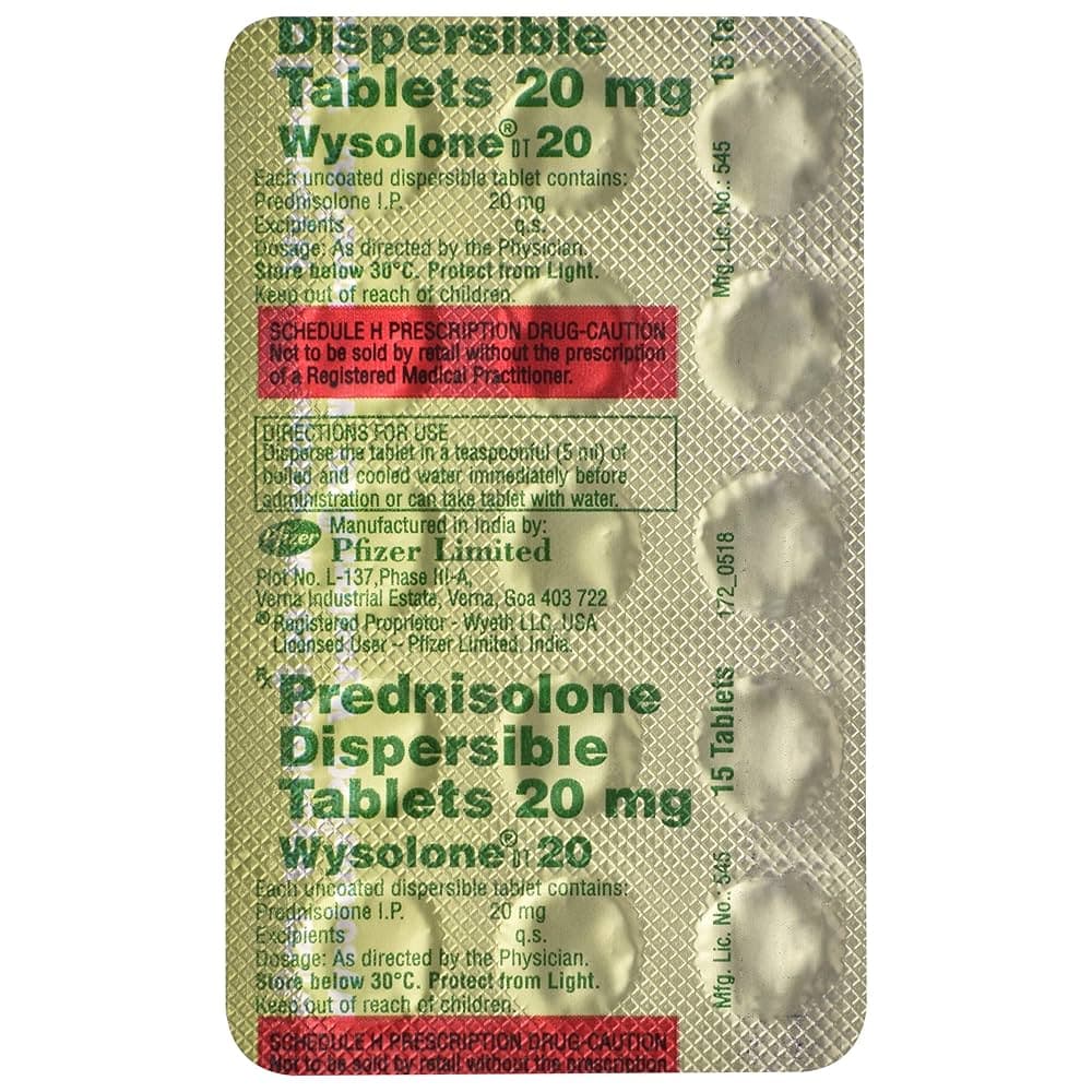 Wysolone 20 Mg (Prednidolone)