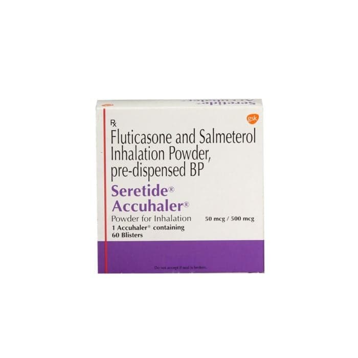 Seretide 50 Mcg/500 Mcg Accuhaler (Salmeterol/Fluticasone)