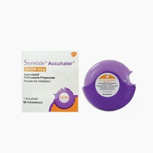 Seretide 50 Mcg/250 Mcg Accuhaler (Salmeterol/Fluticasone)