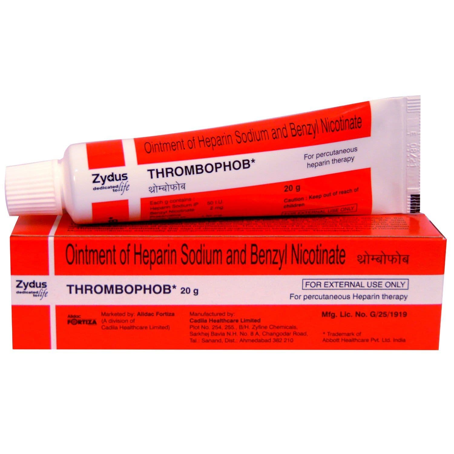Thrombophob Ointment (Heparin Sodium/Benzyl Nicotinate)
